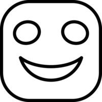 Slightly Smiling Face Black Icon vector