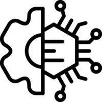 AI Algorithm Black Icon vector