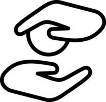 Give Back Outline Style Icon vector