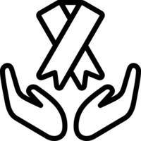 Support a Cause Outline Style Icon vector