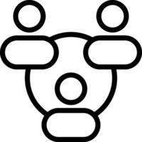Cooperation Outline Style Icon vector