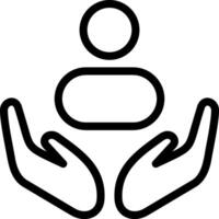 Charity Help Outline Style Icon vector