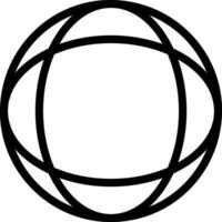 Globe Black Outline Icon vector
