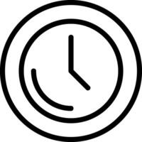 Time Clock Outline Style Icon vector