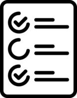 Quiz Paper Outline Style Icon vector