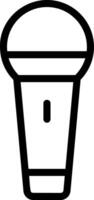 Mic Outline Style Icon vector