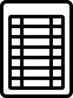 Reading log Black Outline Icon vector