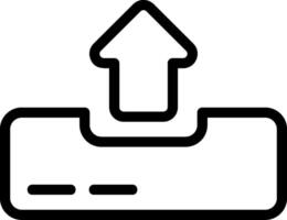 Outbox Black Outline Icon vector