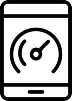 Bandwidth Black Outline Icon vector