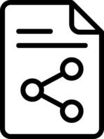 File Sharing Black Outline Icon vector