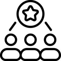 Shared Goals Outline Icon vector