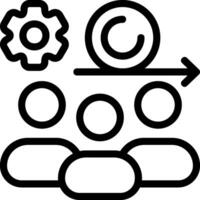 Agile Team Outline Icon vector
