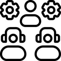 Supportive Team Outline Icon vector