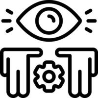 Shared Vision Outline Icon vector
