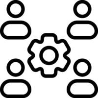 Collaborative Workflow Outline Icon vector