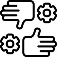 Collaborative Strategy Outline Icon vector
