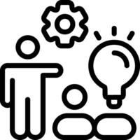 All In Teamwork Outline Icon vector