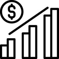 Financial Chart Outline Icon vector
