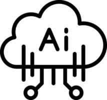 Artificial Intelligence Outline Icon vector