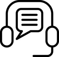 Tech Support Outline Icon vector