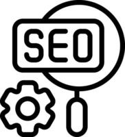 SEO Optimization Outline Icon vector