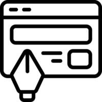 Website Design Outline Icon vector