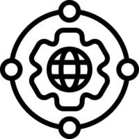 Digital Transformation Outline Icon vector