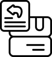 Return Policy Outline Icon vector