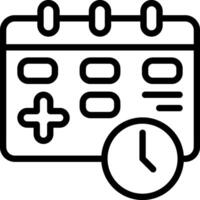 Appointment Outline Icon vector
