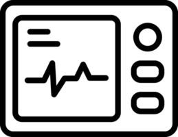 Electrocardiogram Outline Icon vector