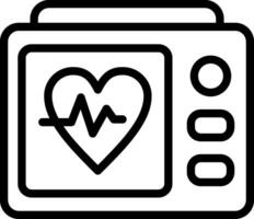 Heart Monitoring Outline Icon vector