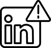 LinkedIn Outline Icon vector