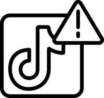 TikTok Outline Icon vector