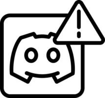Discord Outline Icon vector