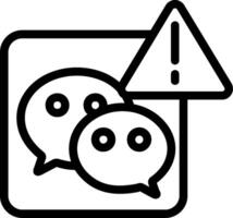 WeChat Outline Icon vector