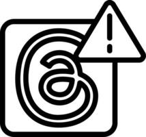 Threads Outline Icon vector