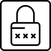 Password Outline Icon vector