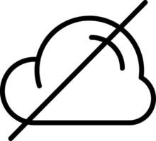 Cloud Crash Outline Icon vector