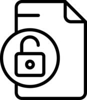 File Unlock Icon vector