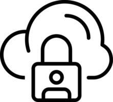 User Password Outline Icon vector