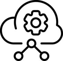 Data Sharing Outline Icon vector