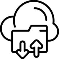 Transfer data Outline Icon vector
