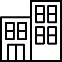 Office Building Outline Icon vector