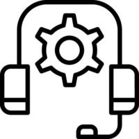 Customer Center Outline Icon vector