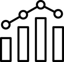 Analytics Bar Chart Outline Icon vector