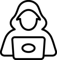 Hacker Outline Icon vector