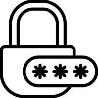Outline Password Icon vector