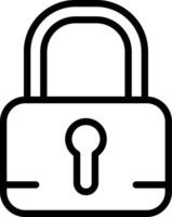 Lock Outline Icon vector