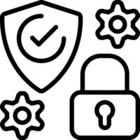 Security Settings Outline Icon vector