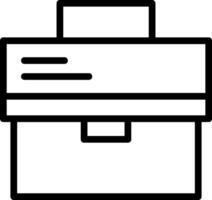 Outline Business Portfolio Bag Icon vector